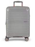 Rock Luggage Astrid cabin suitcase grey rose gold accents (British brand)