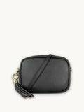 Apatchy black tassel leather cross-body bag - British product