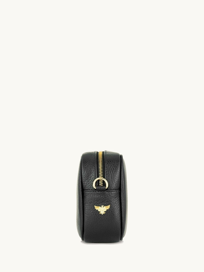 Apatchy black tassel leather cross-body bag - British product