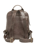 Celtic & Co. brown leather backpack with pocket - British product