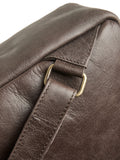 Celtic & Co. brown leather backpack with pocket - British product