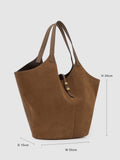 Reiss Tan Lyra tote bag in leather and suede (British brand)