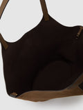 Reiss Tan Lyra tote bag in leather and suede (British brand)