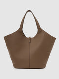 Reiss Tan Lyra tote bag in leather and suede (British brand)