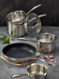 Stellar Silver Profile draining cookware set 5 piece (British brand)