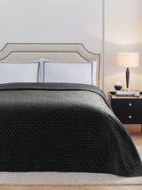 McGrocer Paoletti Black Henley Pin-Cord Bedspread- Buy online at McGrocer