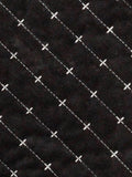 Paoletti Black Henley Pin-Cord Bedspread