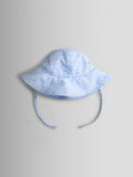 JoJo Maman Bébé blue ditsy floppy swim hat - British product