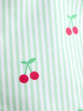 JoJo Maman Bébé swim hat Green Cherry Stripe, imported from the UK