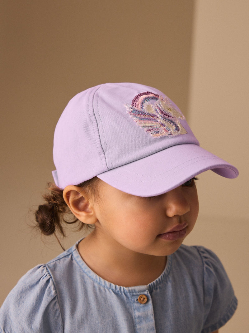 Lilac purple unicorn cap for children 1-16 years (British brand)