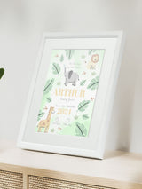 Next Jonnys Sister Personalised On The Day You Were Born Safari Framed Print 12x10 inches Baby Keepsake- Buy online at McGrocer