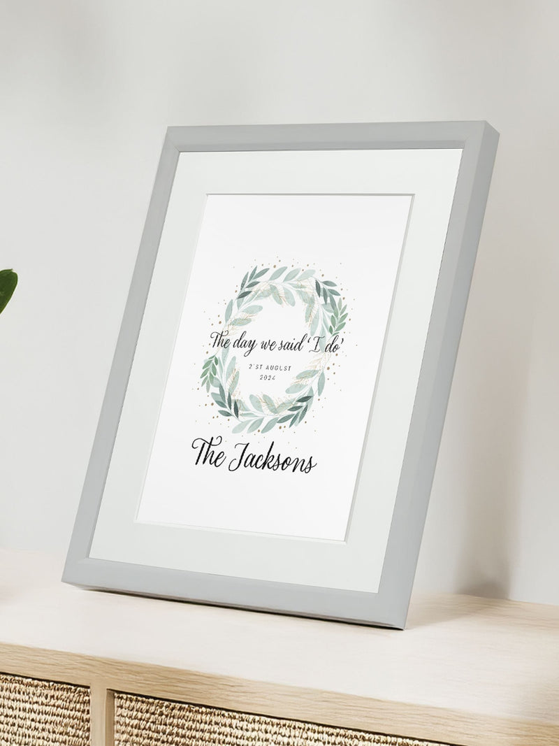 Jonnys Sister Personalised I Do Framed Print 12x10, imported from the UK