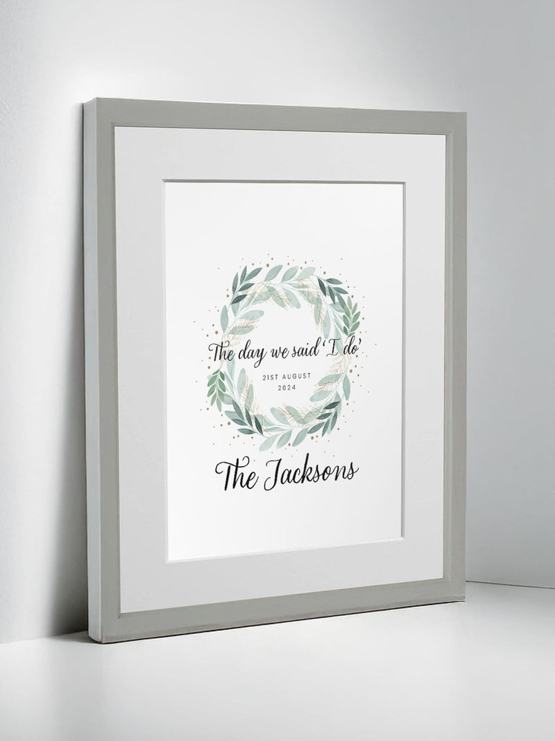 Jonnys Sister Personalised I Do Framed Print 12x10, imported from the UK