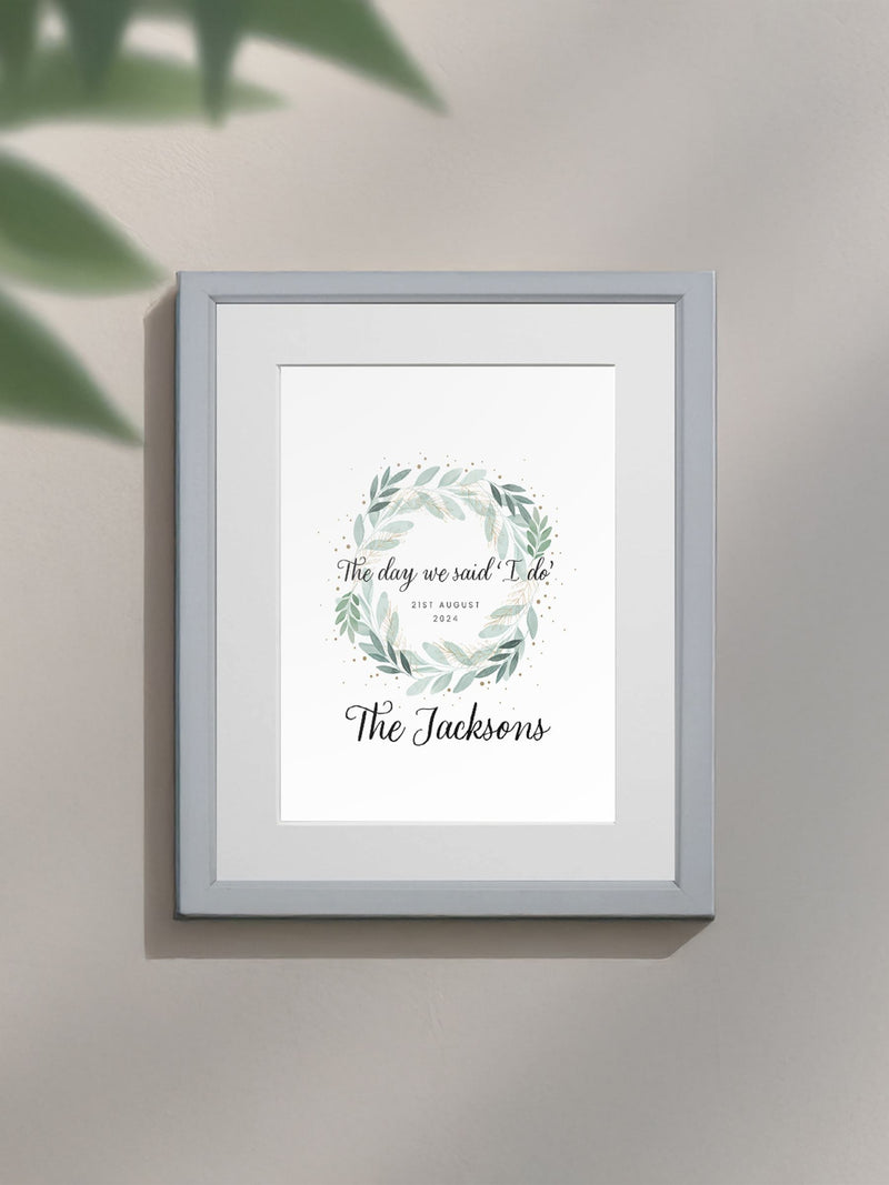 Jonnys Sister Personalised I Do Framed Print 12x10, imported from the UK