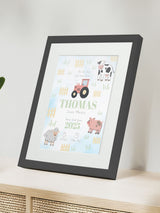 Next Jonnys Sister Personalised On The Day You Were Born Farmyard Framed Print 12 x 10 inches- Buy online at McGrocer