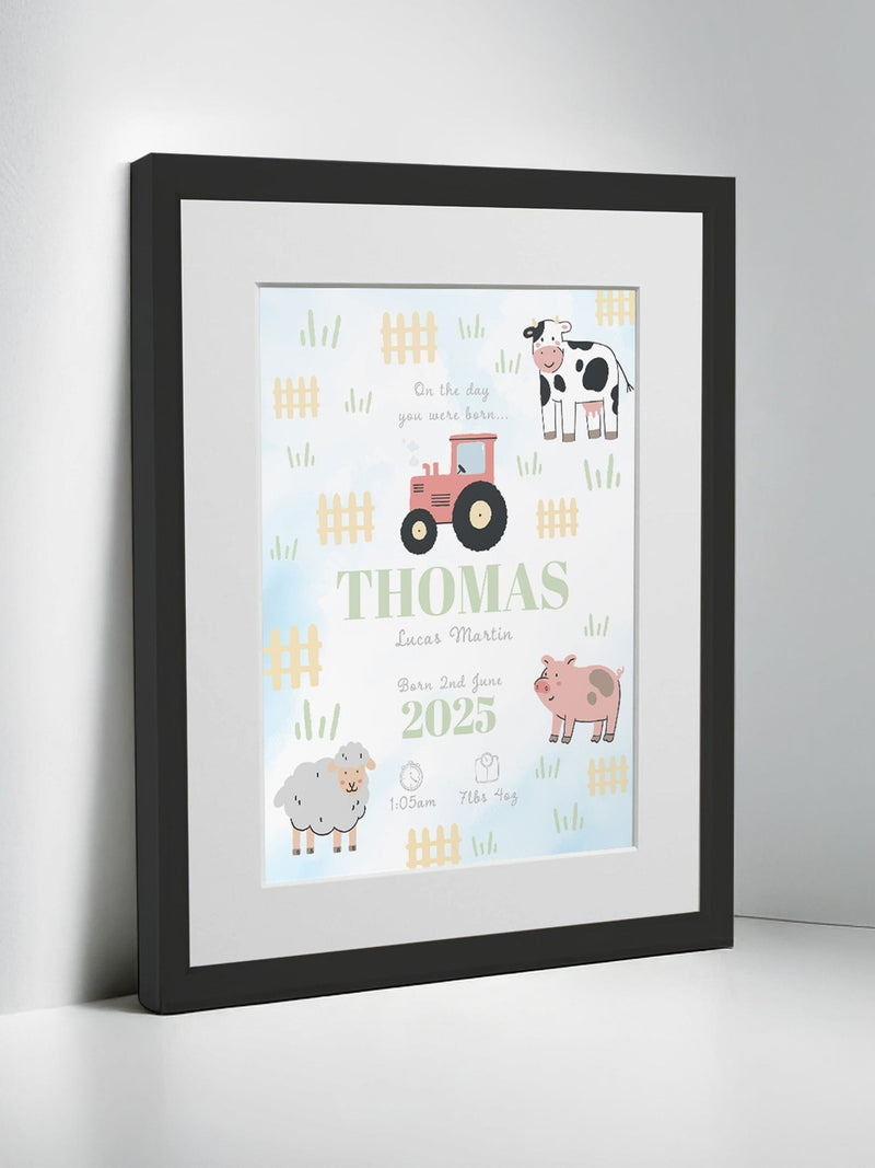 Jonnys Sister Personalised Farmyard Framed Print 12 x 10 inches, imported from the UK
