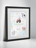 Jonnys Sister Personalised Farmyard Framed Print 12 x 10 inches, imported from the UK