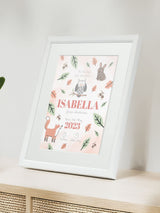 Next Jonnys Sister Personalised Birth Woodland Framed Print Baby Gift 12x10in- Buy online at McGrocer