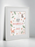 Jonnys Sister personalised woodland framed print 12x10 inches, imported from the UK