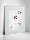 Jonnys Sister farmyard framed print 12 x 10 inches, imported from the UK