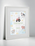 Jonnys Sister farmyard framed print 12 x 10 inches, imported from the UK