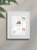 Jonnys Sister farmyard framed print 12 x 10 inches, imported from the UK