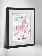 Next Jonnys Sister Personalised Unicorn Children's Nursery Framed Print 12 x 10 Inches- Buy online at McGrocer