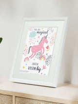 Next Jonnys Sister Personalised Unicorn Children's Framed Print 12 x 10 inches- Buy online at McGrocer