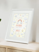 Next Jonnys Sister Personalised On The Day You Were Born Rainbow Framed Print 12 x 10 inches- Buy online at McGrocer