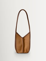 Next Hereu Studio Calella Bucket Suede Trimmed Shoulder Bag Tan/Chestnut- Buy online at McGrocer