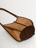 Hereu Calella bucket suede shoulder bag tan chestnut (British brand)