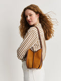 Hereu Calella bucket suede shoulder bag tan chestnut (British brand)