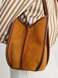 Hereu Calella bucket suede shoulder bag tan chestnut (British brand)