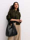 Hereu Studio Red Calella Hobo Trimmed Shoulder Bag