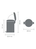 Brabantia Soft Beige NewIcon pedal bin 12L - British product