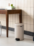 Brabantia Soft Beige NewIcon pedal bin 12L - British product
