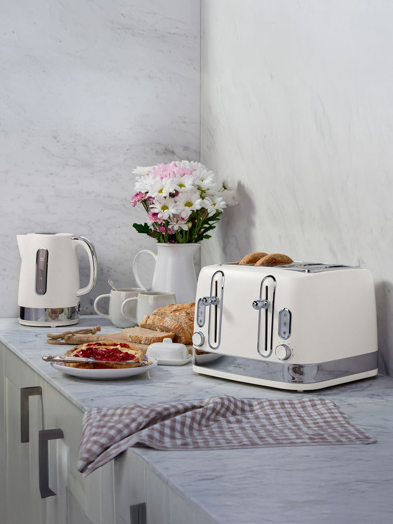 Laura Ashley toaster Cotton White 4 slice - British product