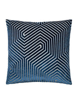 Next Paoletti Navy Evoke Cut Velvet Cushion 55cm x 55cm- Buy online at McGrocer