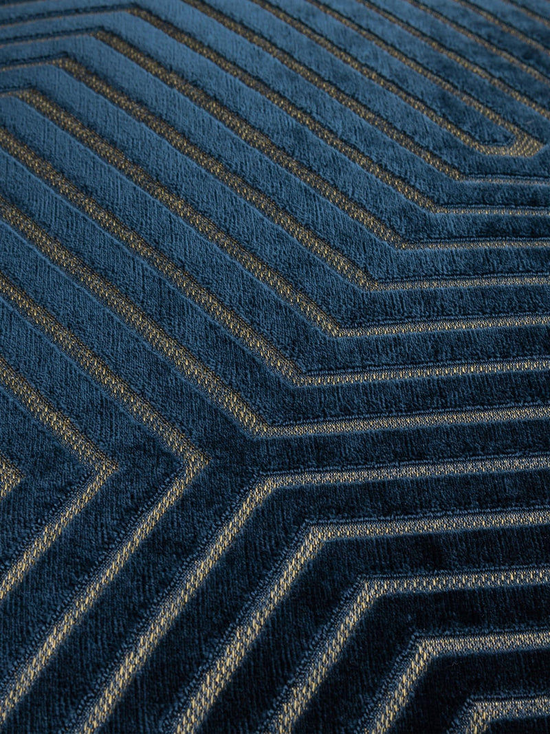 Paoletti Navy Evoke velvet cushion square 55cm, UK version