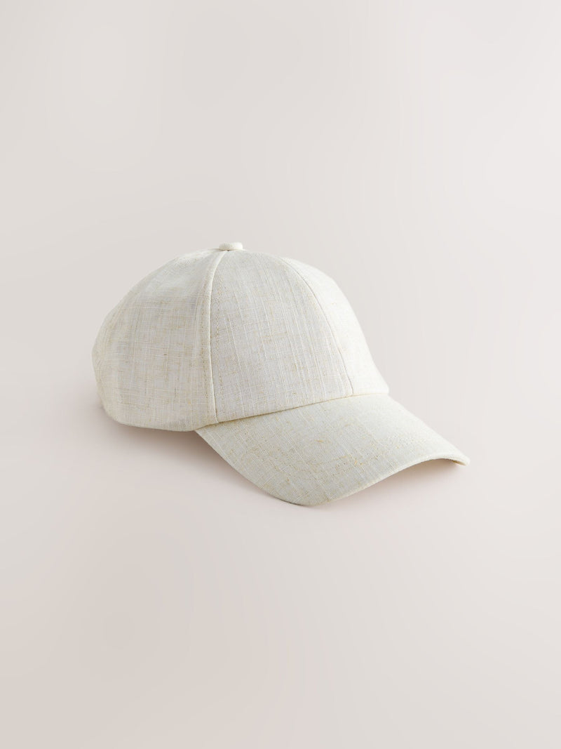 Chocolate brown linen blend cap - British product