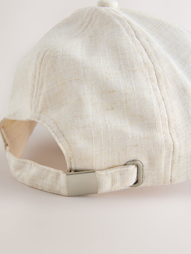 Chocolate brown linen blend cap - British product