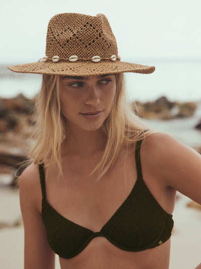 Next Dark Natural Raffia Western Hat- Buy online at McGrocer