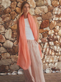 Linen scarf sarong bright pink multiway, UK version