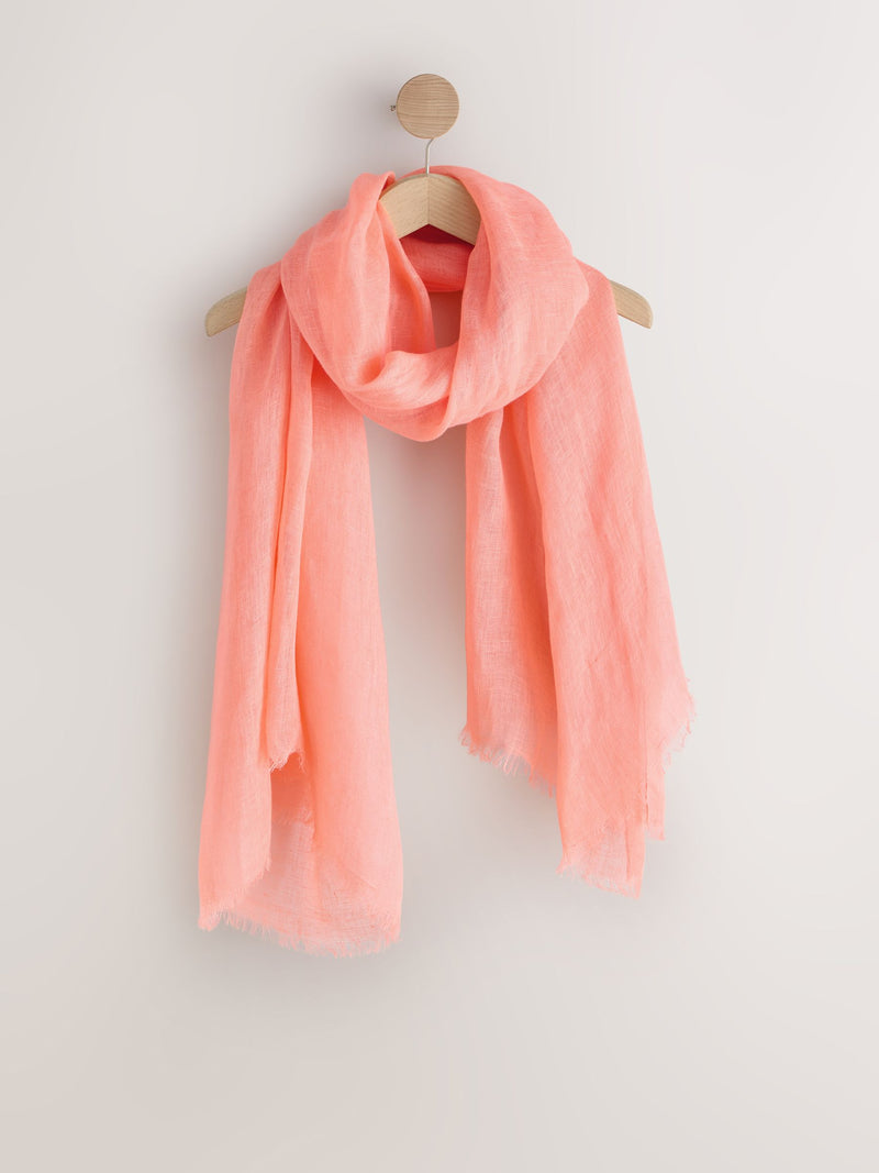 Linen scarf sarong bright pink multiway, UK version