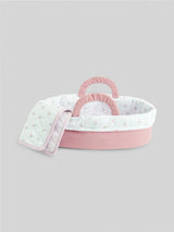 Next JoJo Maman Bébé Personalised Pink Cord Baby Doll Carry Cot 42 x 13 x 24 cm- Buy online at McGrocer