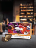 Gnaw Salted Caramel Mocha Melts for coffee, UK version