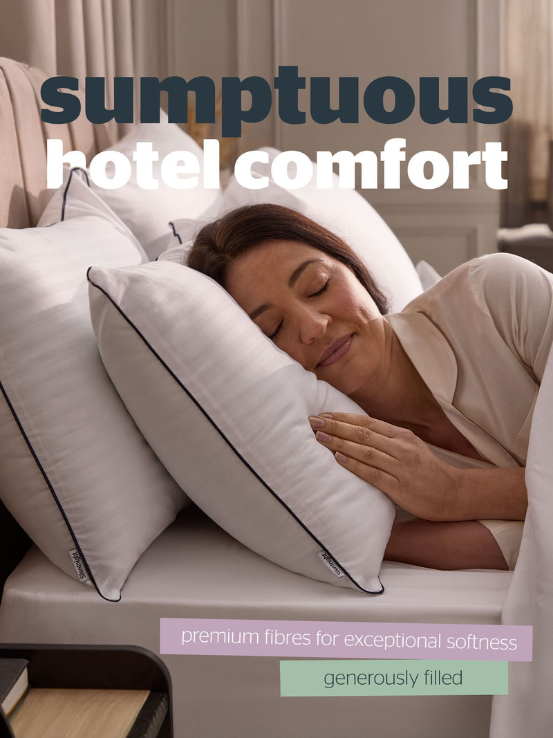 Silentnight Luxury Piped Hotel Collection 4 Pack Pillow