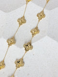 Inicio gold tone diamond cut clover station bracelet, UK version
