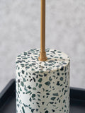 Designers Guild grey Pavonazzo terrazzo table lamp (British brand)