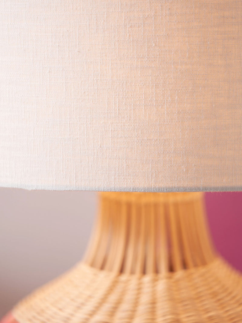 Designers Guild Pimento Brera rattan table lamp, UK version